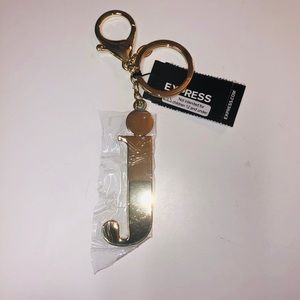 Express “J” Keyring Key Fob Purse Charm